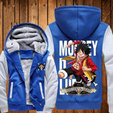 ONE PIECE Hoodies Anime Monkey D Luffy Hooded Winter cotton